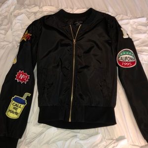 bomber jacket w/ patches